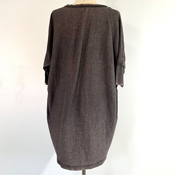 Free People We The Free Catch Waves Burnout Black Oversized Tunic XS T Shirt - Picture 13 of 16
